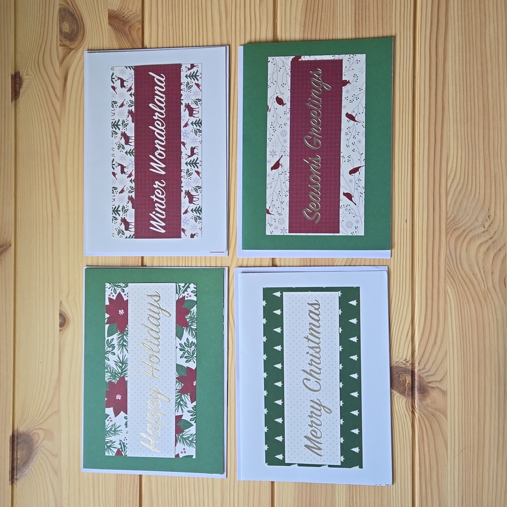 Handmade Christmas Holiday Cards 5x7